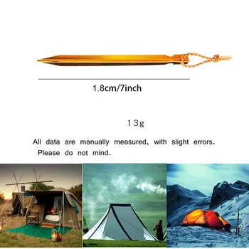 Упаковка из 10 гвоздей для пола палатки Колышков для лазания инструментов кольев на открытом воздухе