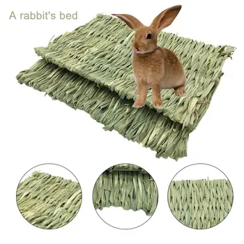 Уютный коврик для морской свинки, плетеная из травы подстилка для хомяка, без добавок, удобный коврик для дома с кроликом и морской свинкой