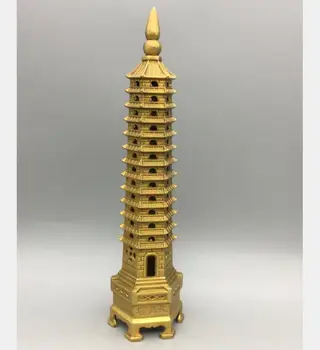 Фарфоровая латунная статуэтка Wenchang tower crafts для домашнего декора металлическая фигурка