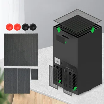 Фильтр Охлаждающего вентилятора Пылезащитный Чехол для Игровой Консоли Xbox Серии X Пылезащитный Чехол Комплект Сетчатых Фильтров Хост-Пылезащитная Сетчатая Стойка Для XBOX