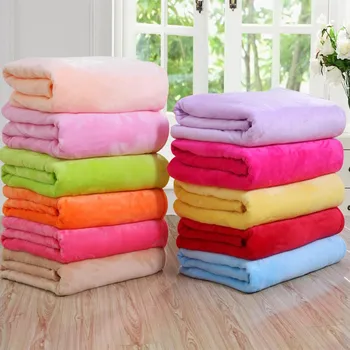 Флисовое фланелевое одеяло, Мягкое, теплое, приятное для кожи Фланелевое однотонное постельное белье для зимнего дома, одеяла для дивана