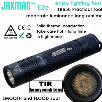 Фонарик JAXMAN E2e с объективом TIR Smooth Spot 18650 Литий-ионный аккумулятор Фонарик с высоким CRI SST20 LED