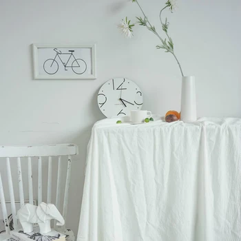 Фоновая ткань с белым маятником Nordic Ins Wind, шикарный реквизит для фотосессии Wind, Однотонная хлопчатобумажная скатерть с текстурой