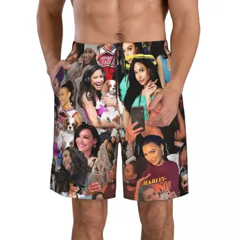 Фотоколлаж Naya Rivera Мужские пляжные шорты для фитнеса, Быстросохнущий купальник, забавные уличные забавные 3D шорты