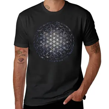 Футболка Flower Of Life - Sacred Geometry Star Cluster, футболка оверсайз, винтажная футболка, мужские футболки с длинным рукавом