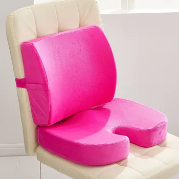 Хлопковая подушка для поясницы с эффектом памяти Для офисного кресла С медленным отскоком, Мягкий Удобный комплект