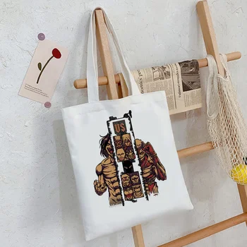 хозяйственная сумка shingeky no kyojin shopping bag bolso bolsas de tela эко-сумка bolsas многоразового использования из ткани reciclaje sac toile