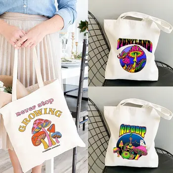 Холщовая сумка-тоут, сумка-гриб, сумка для покупок, милые сумки-тоут, Вельветовая сумка-тоут, сумка Weekender, Летние сумки через плечо, подарок для нее