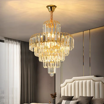 Хрустальная люстра Фойе, проход, коридор, столовая / гостиная, роскошные, щедрые и персонализированные лампы для спальни, кабинета