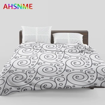 Черно-белый постельный комплект AHSNME octopus современная домашняя адаптация для RU AU EU Size jogo de cama