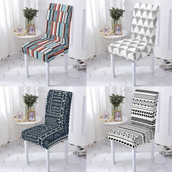 Чехлы для стульев с цветочным принтом Универсального размера, моющиеся Большие эластичные чехлы для стульев, Эластичные чехлы для обеденных сидений