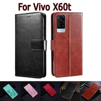 Чехол-бумажник Для Vivo X60t V2085A Cover Etui Flip Stand Кожаная Книжка Funda На Vivo X60 T Case Защитная Оболочка Телефона Coque Bag