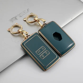 Чехол для автомобильных Ключей из ТПУ Renault KOLEOS Kadjar Arkana 2017 для Samsung QM5 с 4 Кнопками Card Smart Key Shell Set