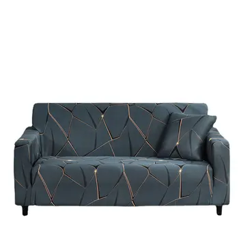Чехол с геометрической текстурой Line Nordic 4 Seasons из комбинированного нескользящего полиэстера для дивана, приятный для кожи Чехол для кресла