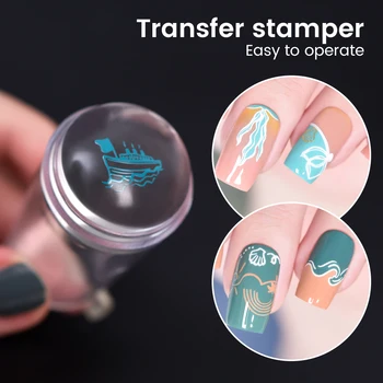 Чистый Прозрачный Желейный стампер для дизайна ногтей, набор скребков для стемпинга ногтей и французских типсов, силиконовый маникюрный штамп для ногтей