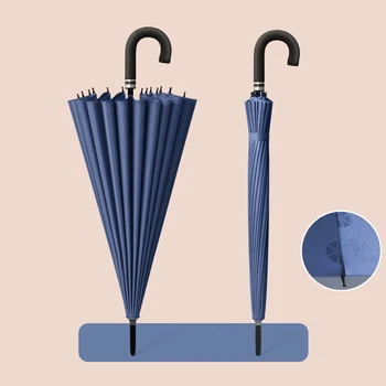 Широкие зонты с ручным открыванием, водонепроницаемые ветрозащитные зонты с защитой от ультрафиолета, открытый прямой зонт с 24 косточками, цветущий в воде
