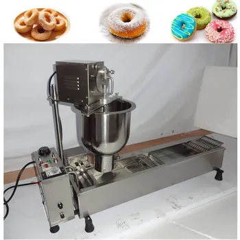 Электрическая однорядная автоматическая машина для приготовления пончиков, фритюрница, машина для приготовления пончиков с формами 3 размеров